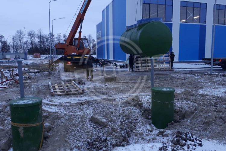Биологические очистные сооружения из стеклопластика, Газпром, г. Курск